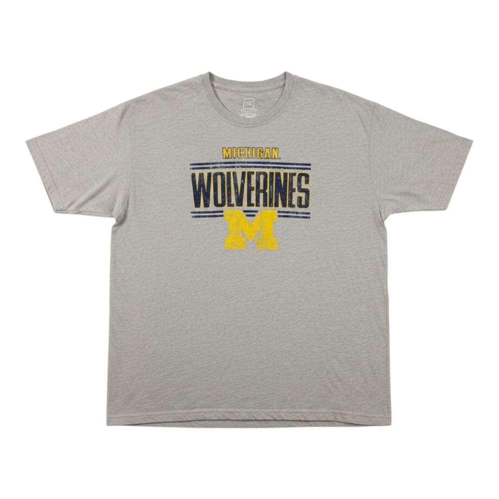 Michigan Wolverines Shirt Mens 3XL Gray Graphic T Shirt Crew‎ Neck ProEdge Tee